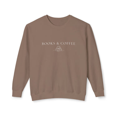 Books & Coffee Lightweight Crewneck Sweatshirt