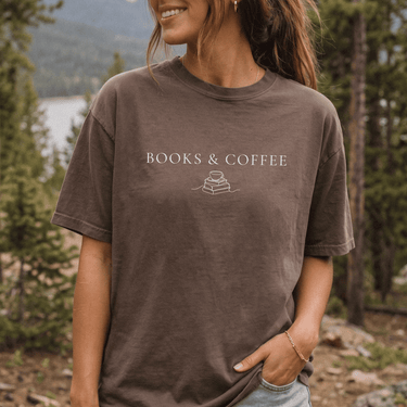 Books & Coffee Garment-Dyed Tee