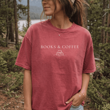 Books & Coffee Garment-Dyed Tee