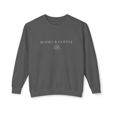 Books & Coffee Lightweight Crewneck Sweatshirt