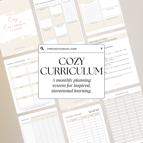 Cozy Curriculum Planner | Monthly Themes for Slow Living & Personal Growth
