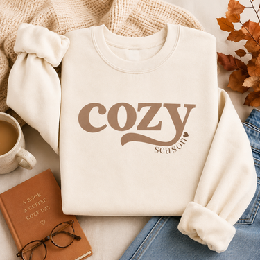 Cozy Season Crewneck Sweatshirt | Women's Casual Fall Sweatshirt