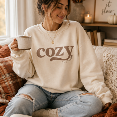 Cozy Season Crewneck Sweatshirt | Women's Casual Fall Sweatshirt
