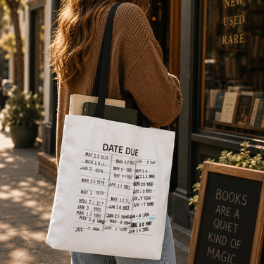 Vintage Library Card Tote