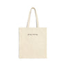 A canvas tote bag with "going analog" for slow living 