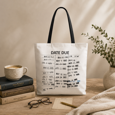Vintage Library Card Tote