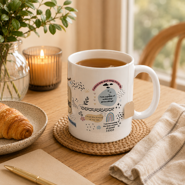 Morning Affirmations Mug – Positive Quote Coffee Cup (11oz & 15oz)