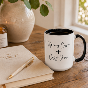 Morning Coffee and Cozy Vibes Coffee Mug