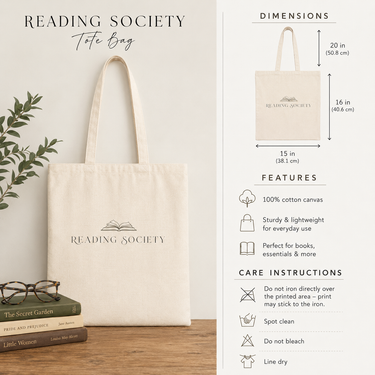 Reading Society Canvas Tote Bag