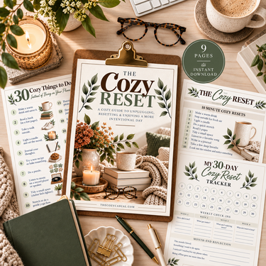 The Cozy Reset: A Printable Guide to Unplugging & Enjoying a More Intentional Day