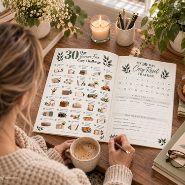 The Cozy Reset: A Printable Guide to Unplugging & Enjoying a More Intentional Day