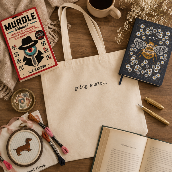 Going Analog Canvas Tote Bag