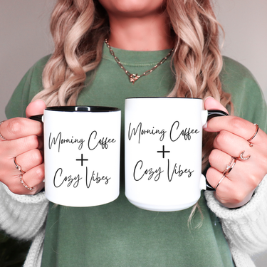Morning Coffee and Cozy Vibes Coffee Mug