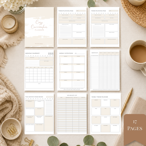 Cozy Curriculum Planner | Monthly Themes for Slow Living & Personal Growth
