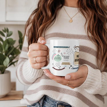 Morning Affirmations Mug – Positive Quote Coffee Cup (11oz & 15oz)
